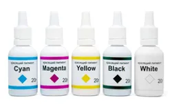 Фотография — Набор пигментов для фотополимера SMOLA CMYK+W (5 шт x 20 гр)