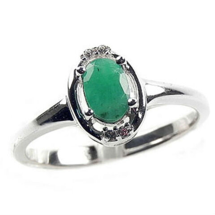 Кольцо "Динги" изумруд, циркон
