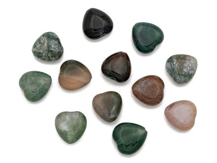 Бусина Сердце 10мм из агата (1шт)