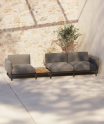 Sorells Уличный модульный 3-местный диван серый со столиком
