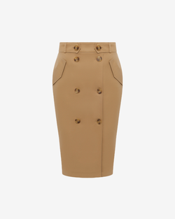 Юбка миди из хлопка с клапанами