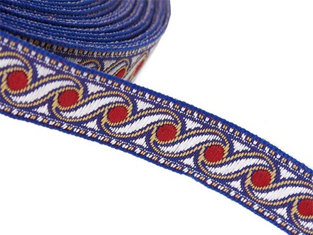 Тесьма жаккард, 9399, ш. 1,8 см, синий