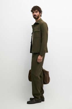 Massimo Dutti Брюки-джоггеры с вытачкам, зеленый