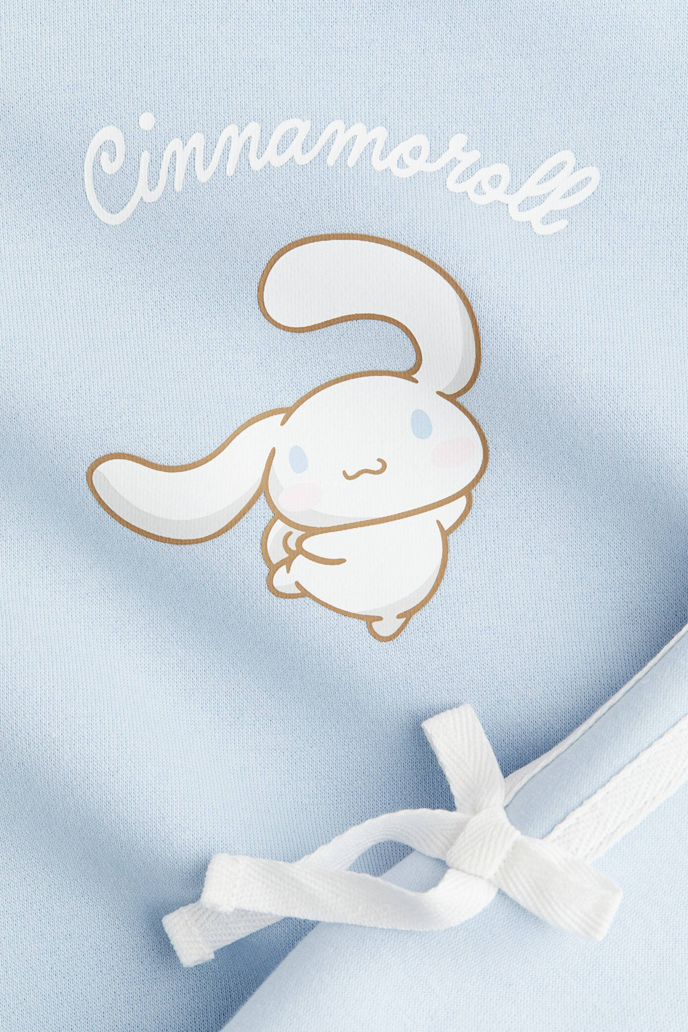 H&M Толстовка оверсайз с принтом, светло-голубой