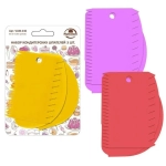 Шпатель кондитерский набор 10.5*7.5, 12*8, 12*8.5 см 3цв.