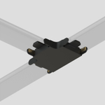 Соединитель Т-образный для треков Air, серия Base, пластик, чёрный