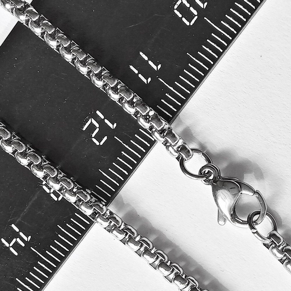 "Пуля" (60х10мм) стальной кулон с цепочкой 65см (Stainless Steel), Украшение на шею.