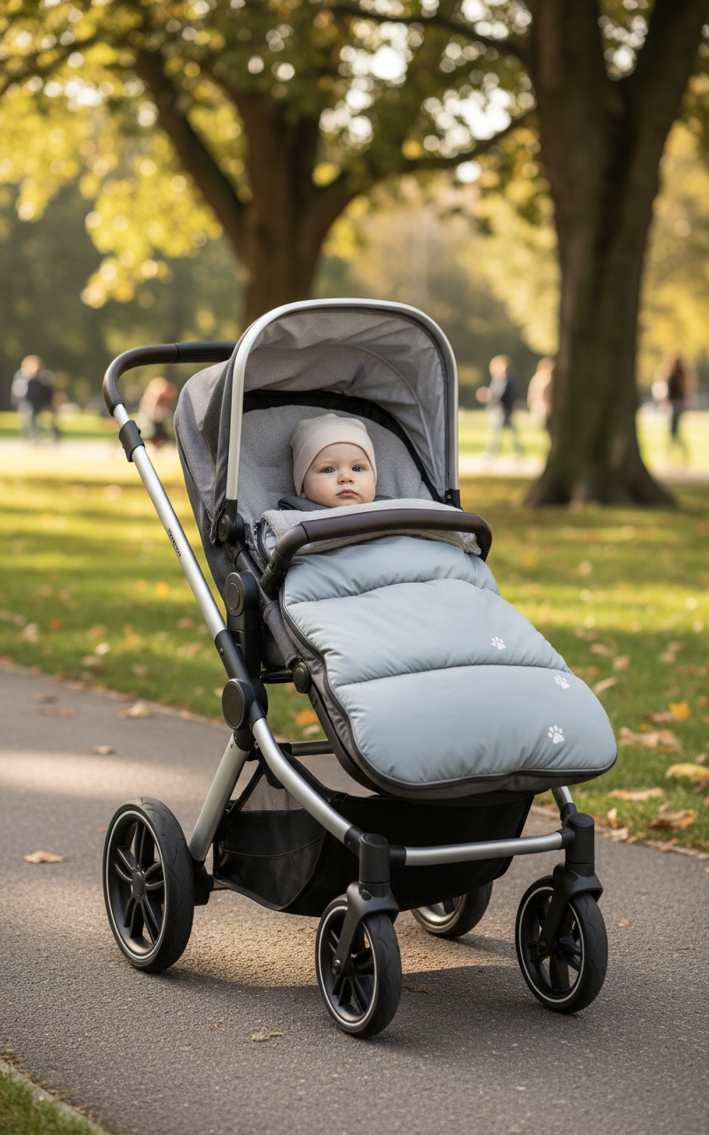 Конверт в коляску зимний Лапки