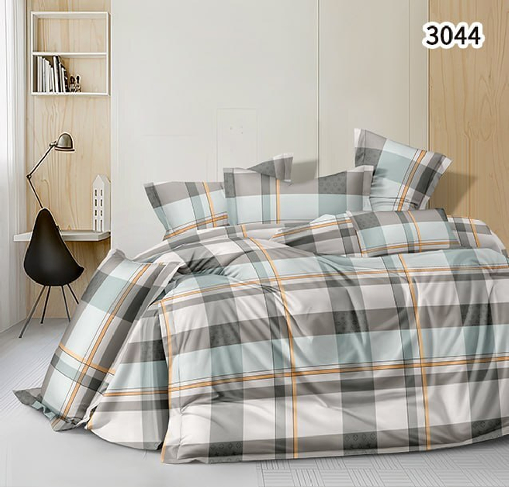 Комплект постельного белья 1.5 сп БЯЗЬ "3044 ЕМ" (нав. 70х70 или 50х70)