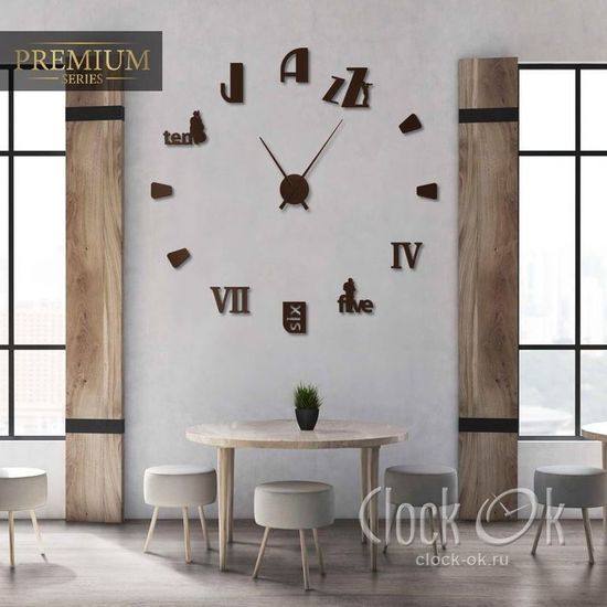Настенные 3D часы Jazz