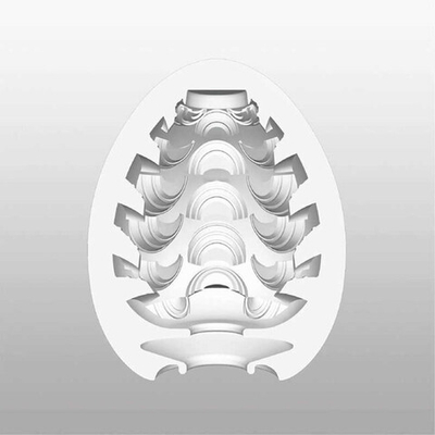 Супер эластичный мастурбатор в виде яйца Stepper replica (Цвет: белый)