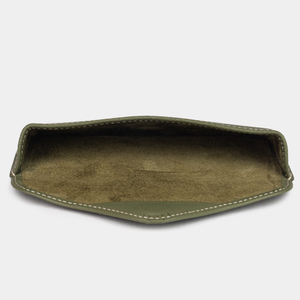 Футляр для очков Vision из кожи сафьяно, цвета хаки