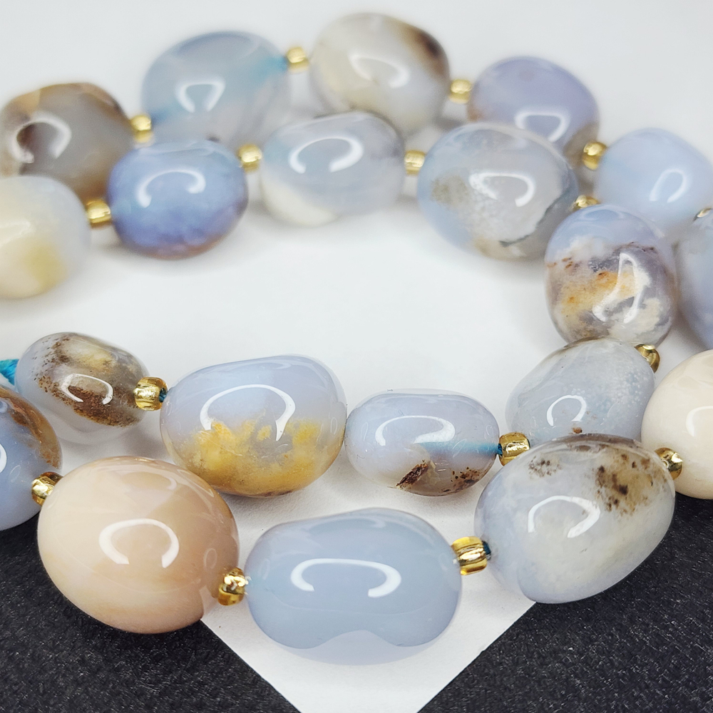 Халцедон, крупная галтовка, 12-15 мм, камни овалы бочонки, штучно