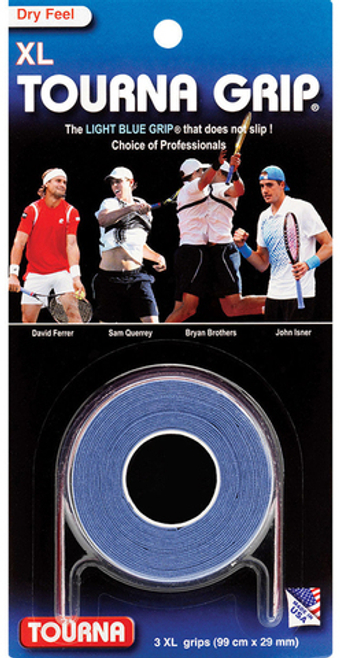 Теннисные намотки Tourna Grip XL Dry Feel 3P - синие