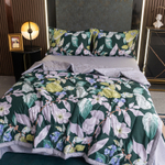 Комплект постельного белья Сатин с Одеялом 100% хлопок 160x80 на резинке OBR124