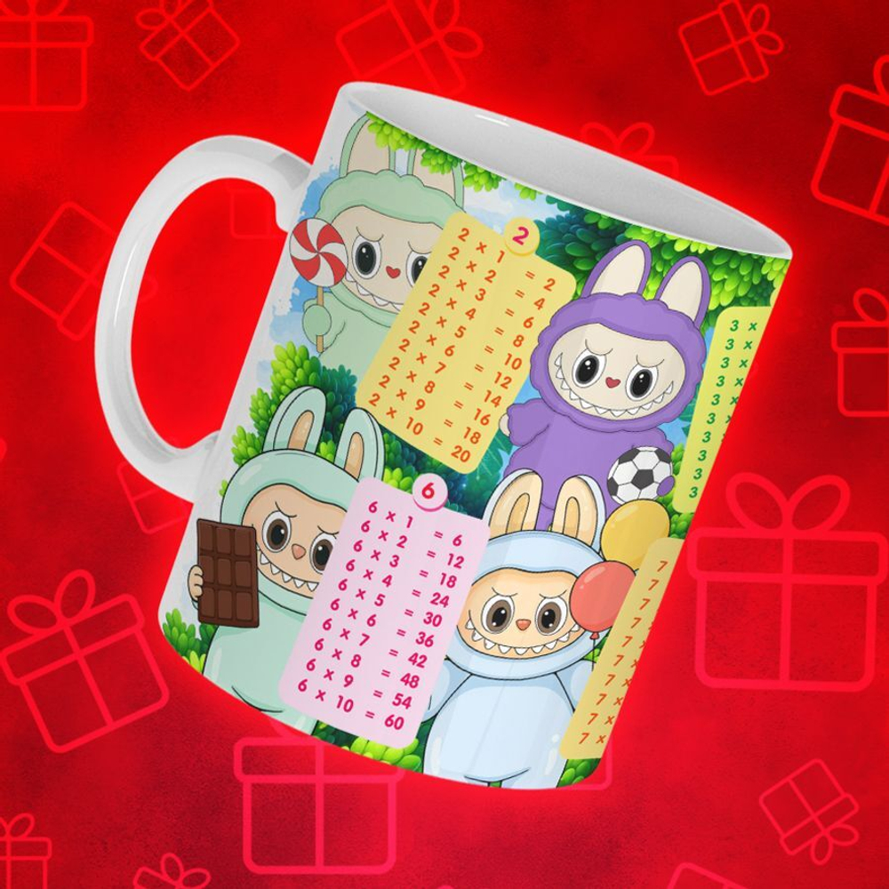 Лабубу с таблицей умножения