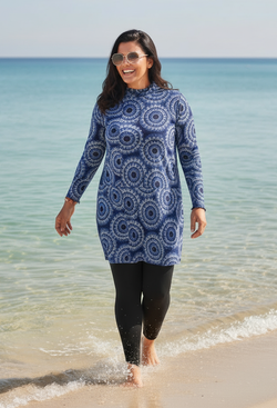 Купальный комплект 17270 синие круги