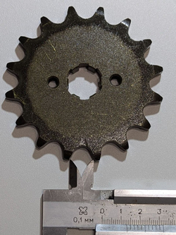 Звезда ведущая 530-16 для мотоцикла с валом 20мм, сталь, закаленные зубья