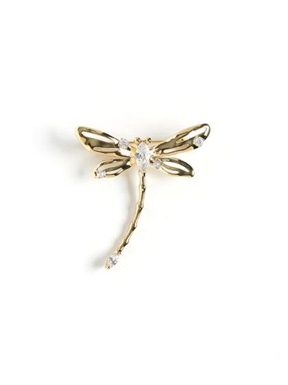 Брошь "Dragonfly" Gold