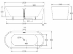 ВАННА АКРИЛОВАЯ ОТДЕЛЬНОСТОЯЩАЯ 1800*800 BELBAGNO BB71 -NERO