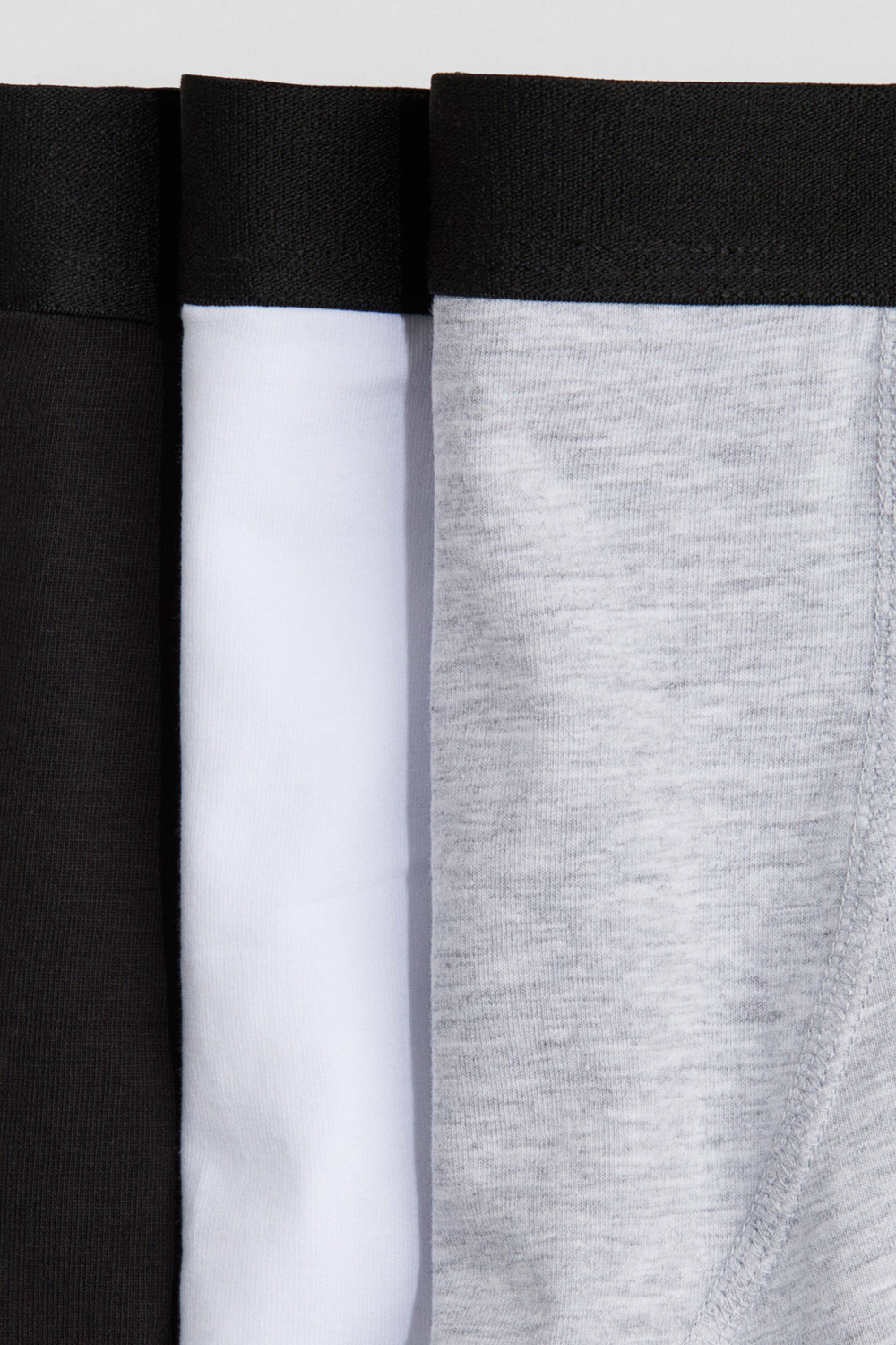 H&M Набор из пяти коротких трусов-боксеров, белый/серый