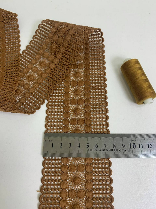 тесьма плетеная, ореховый, 7,5см AF9189