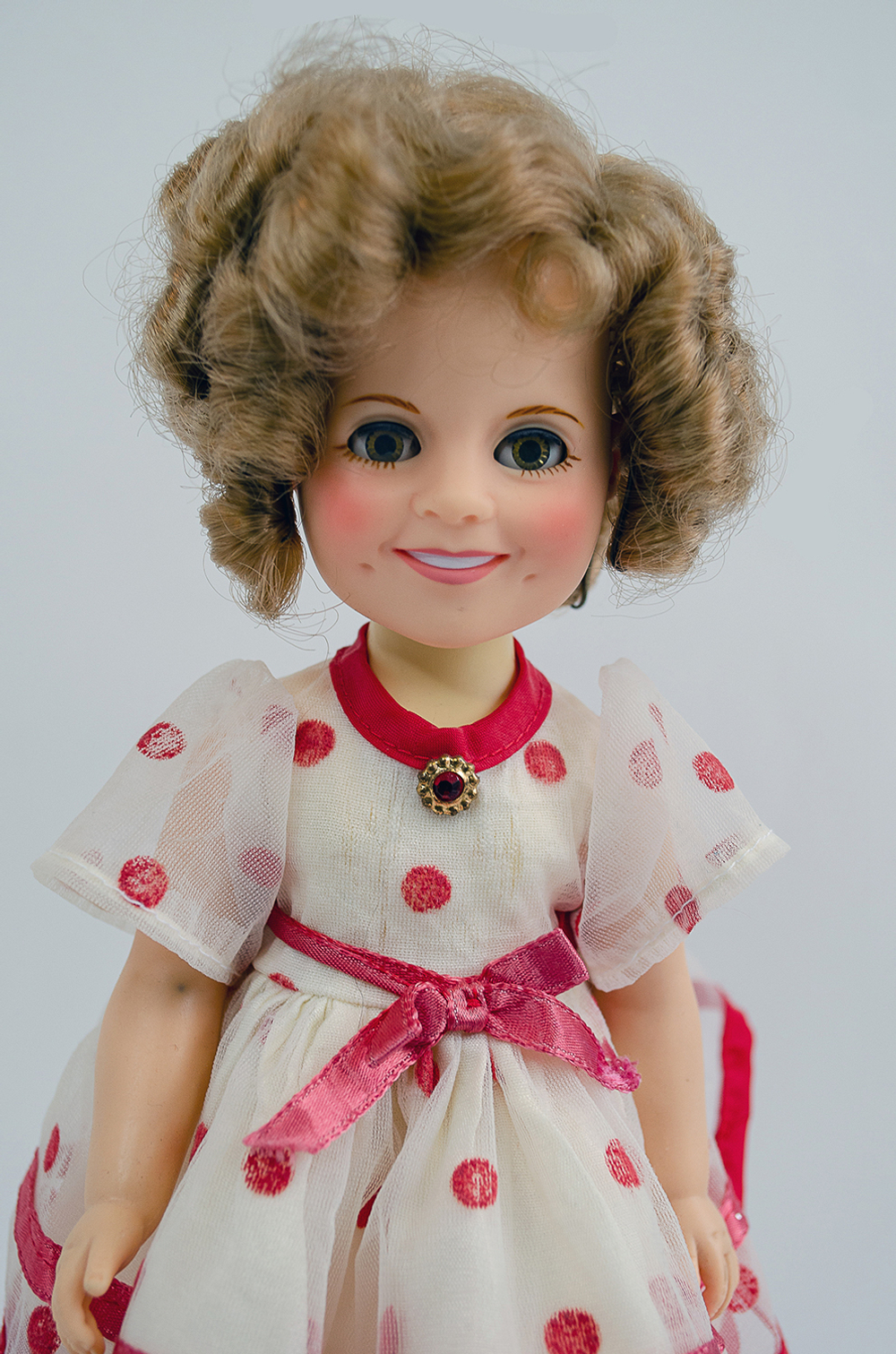 Винтажная кукла Шерли Темпел. Vintage Shirley Temple Doll - Ideal - Red Polka Dot Dress - 12"