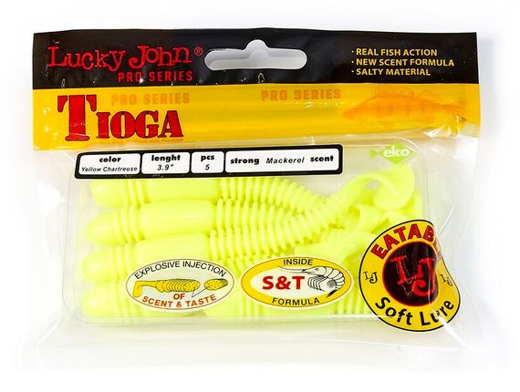 Виброхвосты съедобные LJ Pro Series TIOGA 3.9in (10 см), цв. S88, 5 шт.