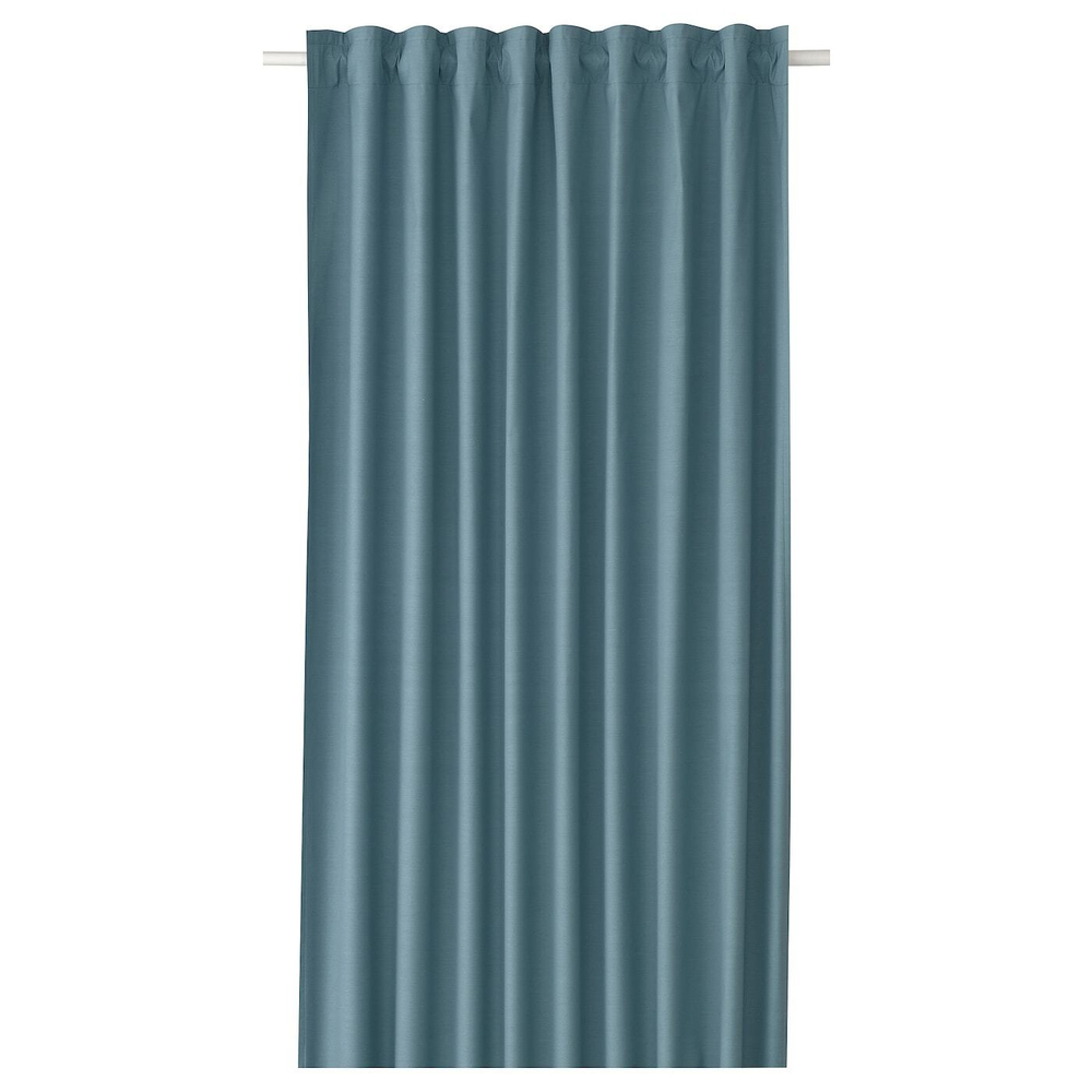 IKEA BRUKSVARA  (ИКЕА БРУКСВАРА)  -  Штора абажурная, 1 шт, на ленте/светло-голубая, 140x250 см