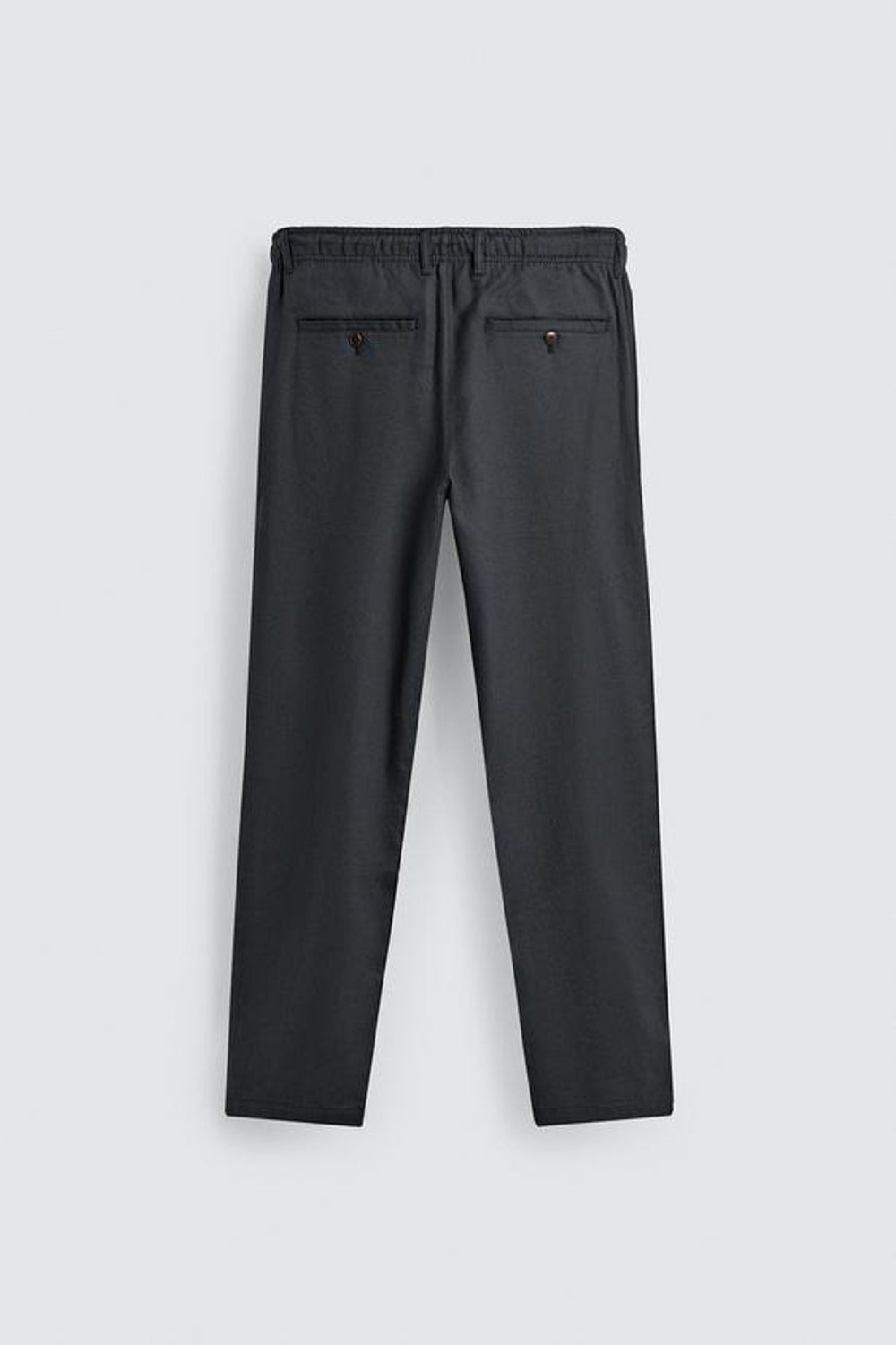 ZARA БРЮКИ RELAXED FIT ИЗ ХЛОПКА И ЛЬНА, МОРСКОЙ СИНИЙ