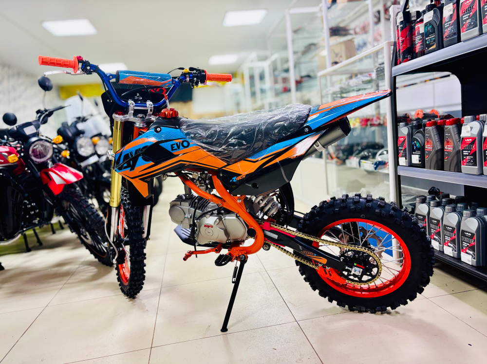ПИТБАЙК KAYO EVOLUTION K125EM 17/14 KRZ (МЕХАН. СЦЕПЛ., ЭЛ. СТАРТЕР 2024 Г.)