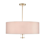 8109/7C MODERNI LN25 129 латунь титаниум/бежевый, металл/текстиль/стекло Люстра потолочная E14 7*40W 220V DAMONA
