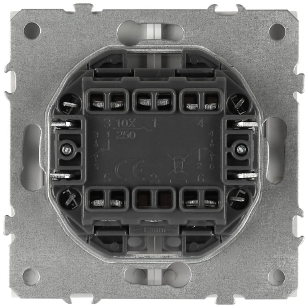 Переключатель перекрестный ЭРА Galaxy 15-1110-01 двойной 10АХ-250В белый