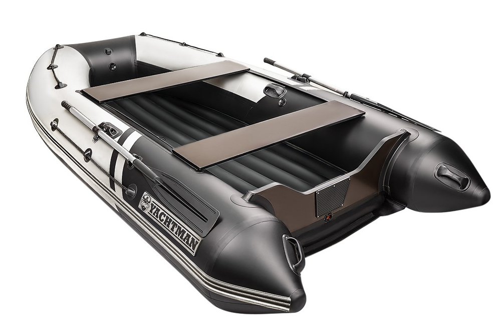 YACHTMAN-320 НДНД (Яхтман) белый-черный (лодка ПВХ нднд под мотор с усилением)