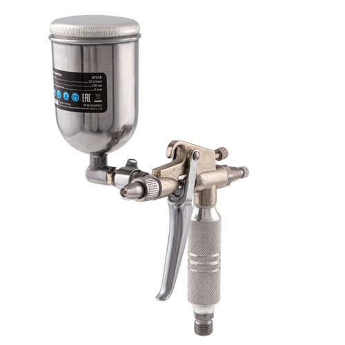 Краскопульт пневматический для финишных работ с верхним бачком V 0,1 л, сопло D 0.5 мм Matrix, 57318