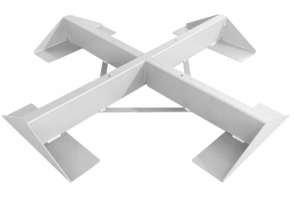 Зонт профессиональный двухкупольный 2.9х6 м Scolaro Galaxia Dual V StarWhite, белый, серо-коричневый