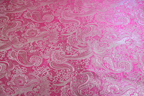 Парча жаккард металлик розовая