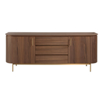 Сервант 3228/413M из орехового дерева и позолоченной стали