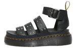 Dr.Dr. Martens Clarissa II Quad Punk Style Thick-soled Roman fashion Sandals Women's Black