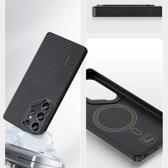 Чехол Benks ArmorPro Montage для Samsung Galaxy S25 Ultra черный кевлар