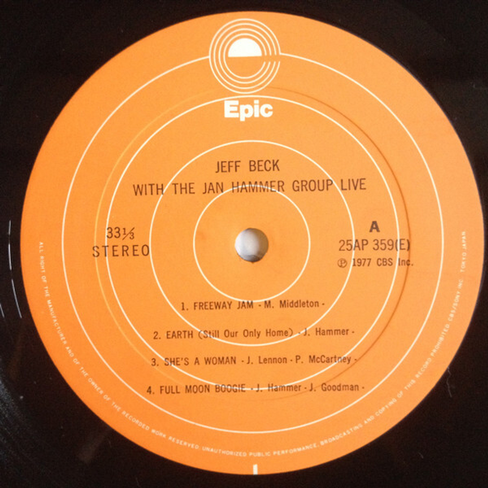 Jeff Beck With The Jan Hammer Group / Live (LP)