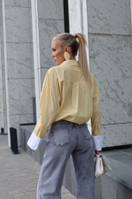 Рубашка из хлопка с широкими манжетами