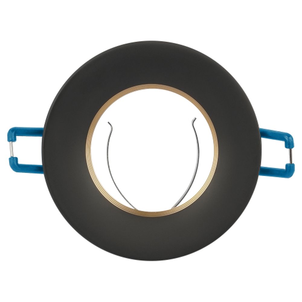 Встраиваемый светильник алюминиевый ЭРА KL107 BK/GD MR16 GU5.3 черный золото