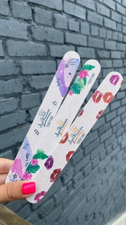 Луи Филипп Пилка для ногтей "Be Happy" прямая, 180/240гр