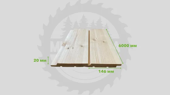 Скандинавская доска, гладкая, ель, сорт АВ 146*20*6000