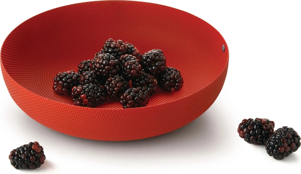 Alessi Текстурная чаша 21x4,7 см красная