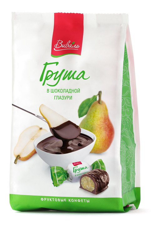 ВИВАЛЬ Груша в шоколадной глазури 180г