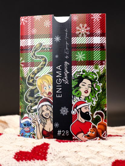 Пластина для стемпинга Enigma Stamping №028 Новогодняя (большая)