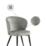 Стул на металлокаркасе Woodville Gref gray, black, ножки черные