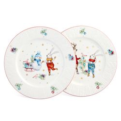 НАБОР ТАРЕЛОК ЗАКУСОЧНЫХ LEFARD "WINTER STORY" 2 ШТ. 20 СМ (КОР=18НАБ.)